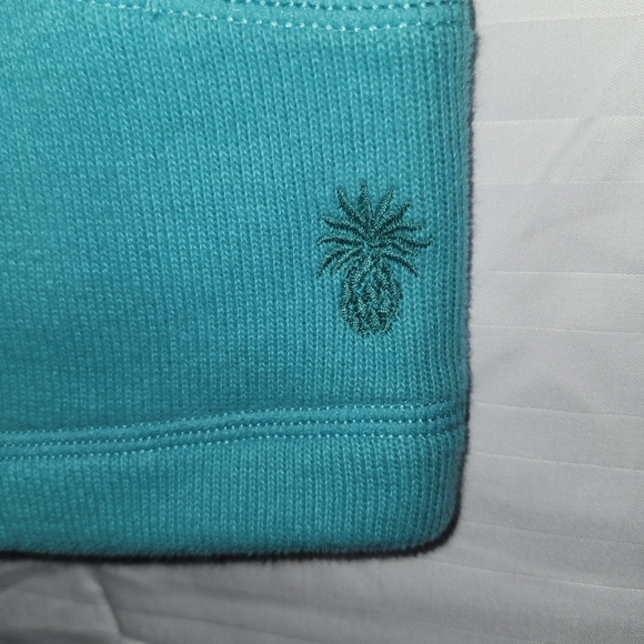 Tommy Bahama Jacket Womens XL Teal Blue Long Sleeve Full Zip Mock Neck Stretch - Picture 5 of 6